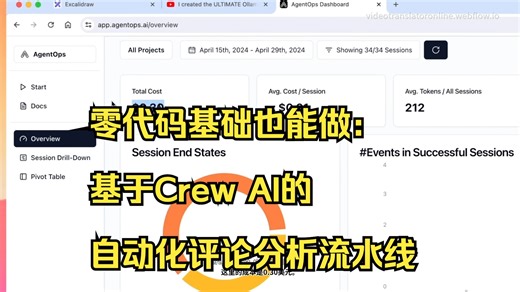 零代码基础也能做：基于Crew AI的自动化评论分析流水线