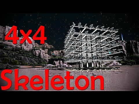 How-to Build Killer 4x4 Skeleton Turret Tower Design | Unofficial Ark Survival Evolved PvP