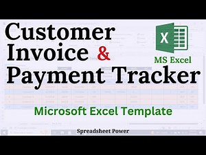 Customer Invoice and Payment Tracking Dynamic Template in Excel🔥