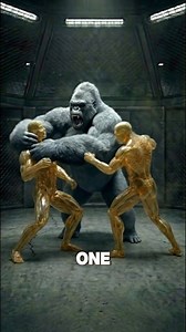 Could the 2 STRONGEST humans survive 60 seconds with a silverback gorilla? The answer will shock you 😱 Watch until the end 👀 #gorilla #survival #strength #viral | FlowFace Films