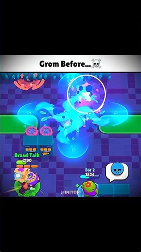 Grom Now vs Before...☠️🔥 #shorts #brawlstars
