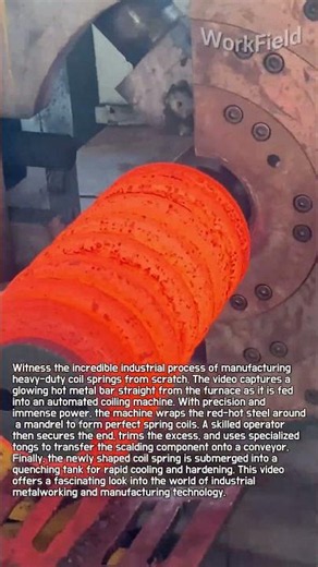 How Heavy-Duty Coil Springs Are Made #worker #process #manufacturing #steel #industrial