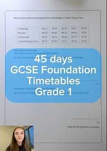 45 days to go - GCSE Foundation Maths - Timetables - Grade 1 #gcse #maths #revision