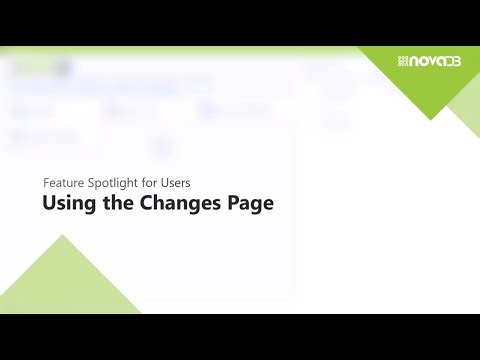 Stay in Control of Every Update – with the Changes Page in NovaDB
