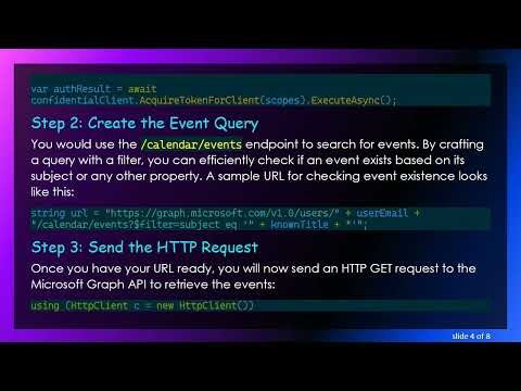 How to Verify if a Calendar Event Exists with Microsoft Graph API in C#