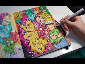 Full Page Graffiti Doodle in my Blackbook!