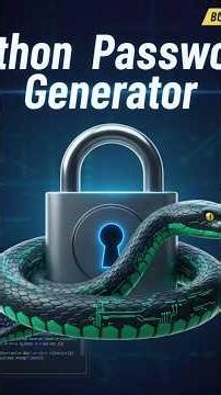 Python password genrater🔐🗝️#python #coding #pymindmatrix #shorts #programming╚═══════════════╝