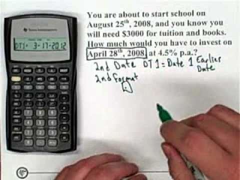 7. BA II Plus Calculator: Simple Interest/Date Function: Theory & Finding Days