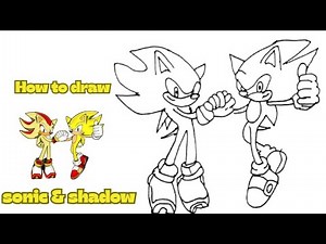 Easy drawing tutorial Super Sonic and Super Shadow Sonic 3