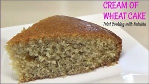 CREAM OF WHEAT CAKE https://www.amazon.com/shop/trinicookingwithnatasha 4 eggs 1/4 tsp salt 1/4 tsp cinnamon 1 tsp vanilla 3/4 cup flour 1/2 cup sugar 1 cup semolina / cream of wheat 1 tsp baking powder 1/2 tsp baking soda 1/4 cup butter unsalted 1/2 cup oil - canola ------------- 1 cup water 3/4 cup sugar juice from an orange | Trini cooking with Natasha