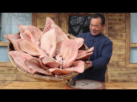 Pig Ears Stewed and Pressed Into Bulks, Special Cooking Makes Wonderful Dish | Uncle Rural Gourmet