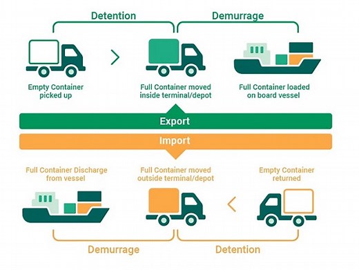 What is DEM, DET? Distinguish DEM, DET and Storage fees phí