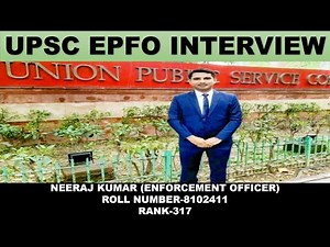 upsc epfo interview by selected candidate Rank-317
