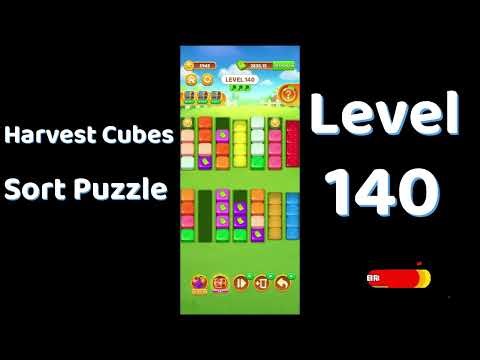 Harvest Cubes Sort Puzzle Level 140 Walkthrough 🌽🧠 | Relaxing Sort Game | Go Answer