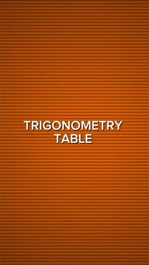 Trigonometry Table For All And Everyone🤩 #trignometry #maths #important #trending #viralshorts
