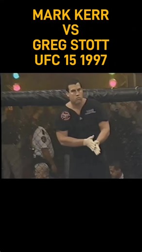 Flashback to 1997, when Mark Kerr took on Greg Stott at UFC 15. Kerr would win the semifinal bout and move on to beat Dwayne Cason in the Final via submission. Don't forget to follow Historical Sports Goon for more retro sports-related content. #ufc #mma #boxer #fyp