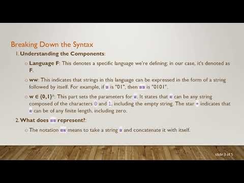 Understanding the Language Definition Syntax for Regular/Nonregular Languages