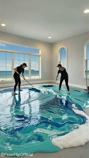 The High-Impact Hook: I Turned My Bedroom into an Ocean! 🌊✨ | 3D Epoxy Wave Floor |FloorFlipOfficial