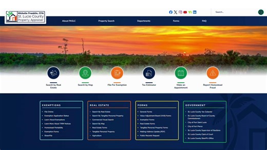 Did you know that you can estimate taxes for a property on our website? We welcome you to visit https://www.paslc.gov/273/Tax-Estimator | Michelle Franklin, Saint Lucie County Property Appraiser