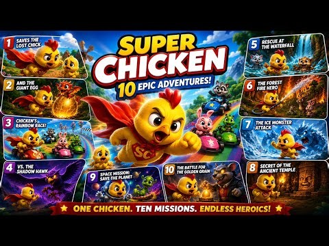 🐔 Super Chicken Mega Marathon! 🔥 | 10 Epic Episodes in One | Kids Cartoon Compilation #SuperChicken