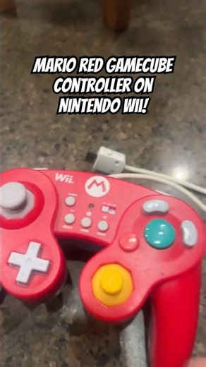 Mario Red GameCube Controller Nintendo Wii!