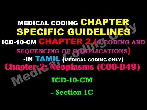 Chapter-2 Neoplasm c) Coding & Sequencing of complications Guideline in Tamil