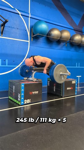 245 lb / 111 kg × 5 Bench Pull