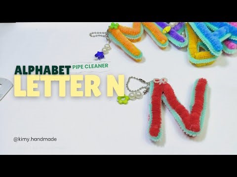 Pipe Cleaner Letter N - Kimy Handmade