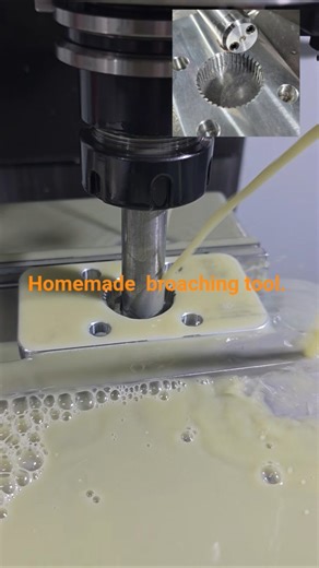 Single point spline broaching on a Haas Mill / homemade tool.