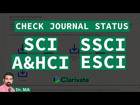 Check Journal Status in SCI, SSCI, A&HCI, ESCI - Best Journal Finder Download - JCR 2023 List