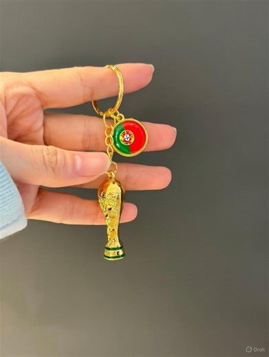 World Cup 2026 Trophy Keychains Soccer, Golden, New, Original - Etsy