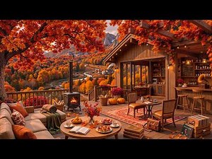 Warm Jazz Music at Fall Coffee Shop Ambience 🍂 Relaxing Jazz Instrumental Music for Working,Studying