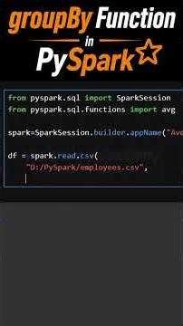 Find Average Salary by Department in PySpark #pyspark #bigdata #dataengineering #coding