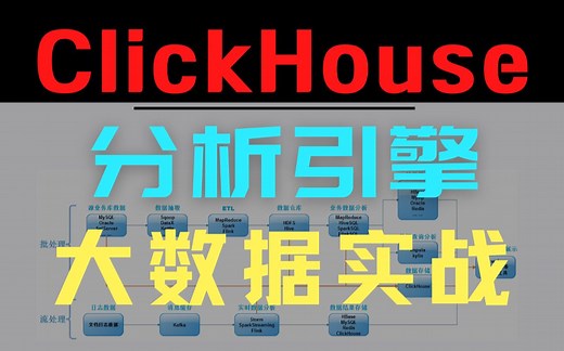 真是绝了一套上手ClickHouse！大数据开发必备分析引擎ClickHouse 大数据企业级实时数仓构建入门到精通全套教程，通俗易懂，一次讲清~