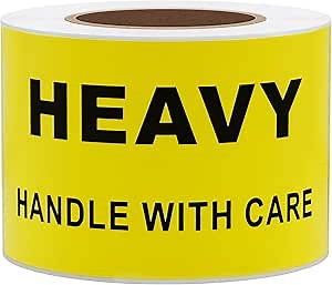 Aleplay 2×4 Inch Heavy Stickers Handle with Care Shipping Handling Packing Labels,Great for Business Delivery,Production Warehouse Pallet,Factory,Logistics - 200 Stickers Per Roll
