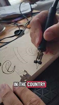 Peter Child's machine #pyrography #woodburning