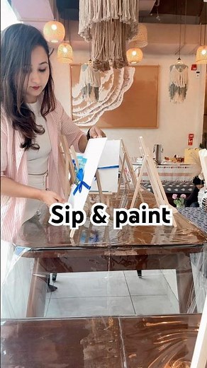 Sip and paint workshop #paint #womensday #paintingtutorial #sipandrelax #workshop #weekendsessions