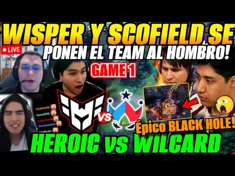 😲Matthew, Leo sorprendidos x el BLACK HOLE de WISPER😲HEROIC vs WILCARD Game 1 Bo3 TI 2025