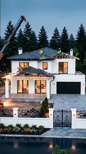 Realistic House Construction Hyperlapse — Twilight Cinematic