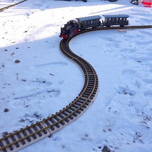 Winter Run in the Garden ❄️ G Scale Steam Train in the Snow #train