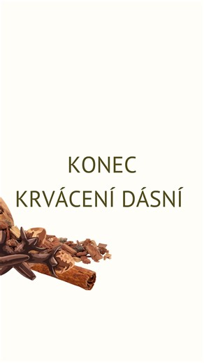 Táňa Šišková 🌱 Přírodní léčba on Instagram: "✨ Konec krvácení dásní 🌿 Trápí vás citlivé, zanícené nebo krvácející dásně? Vyzkoušejte tento jednoduchý přírodní recept, který pomáhá zklidnit zánět a posílit dásně bez chemie. 🌿 Ingredience ✔️ 5 hřebíčků ✔️ 1 celá skořice ✔️ ½ lžíce dubové kůry ✔️ 300 ml vody ✔️ 1 lžíce jablečného octa 🫖 Postup Bylinky zalijte vodou, vařte 10 minut, nechte 20 minut louhovat, sceďte a po vychladnutí přidejte ocet. 💧 Použití ➡️ 2× denně ➡️ 1 lžíce do úst ➡️ Propl
