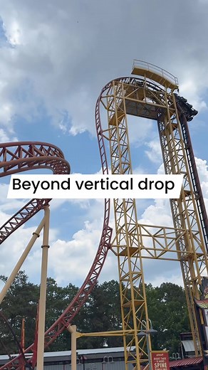 6.8K views · 69 reactions | Beyond vertical first drops on roller coasters always make for fun rides Six Flags Over Georgia & Hurricane Harbor #rollercoasters #themepark #amusementpark #atlanta #sixflags #travel | In The Loop | Facebook