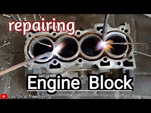 Welding aluminum | repairing engine block | brazing aluminum | las aluminium ‪@lasdiralfreedom‬