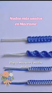 Tutorial de nudos más usados en macrame ❤️ #tutorial #macrame #nudosmacrame #tiposdenudos #bisuteria #pulserasdehilo #usa | Curso Macrame