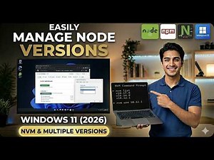 How to Install Node.js Using NVM on Windows 11 (2026) | Manage Multiple Node Versions Easily