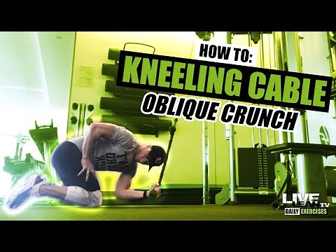 How To Do A KNEELING CABLE OBLIQUE CRUNCH | Exercise Demonstration Video and Guide