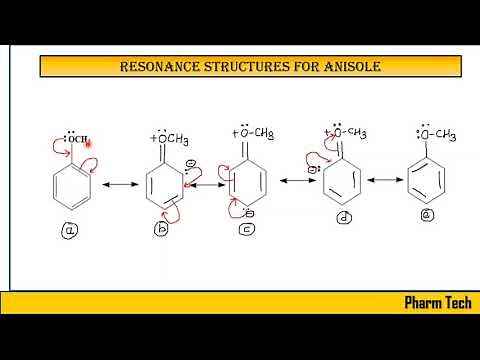 Resonance of anisole || How to draw resonance structures for Anisole @Pharm Tech
