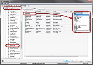 Entering a suffix to automatic area property set definitions