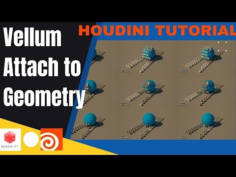Vellum Attach to Geometry Constraint Houdini Tutorial, render in REDSHIFT using TOPS , File included