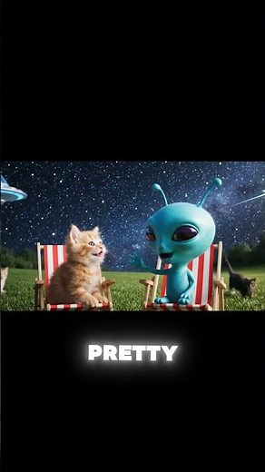 Kittens And Aliens Talk ABout Space When Something Un-Expected Happens!! #funny #cat #cute #shorts